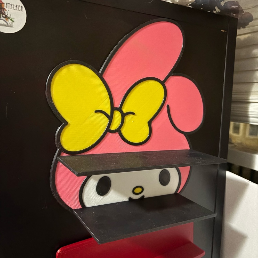 Hello Kitty Pink and Yellow My Melody Wall Shelf